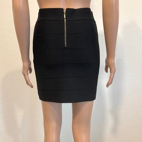 Bebe medium exposed zipper high waist bandage mini skirt SK 2951 - Picture 6 of 12